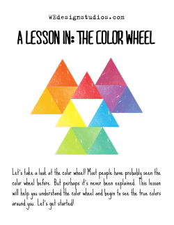 A Lesson in: THE COLOR WHEEL WEdesignstudios.com