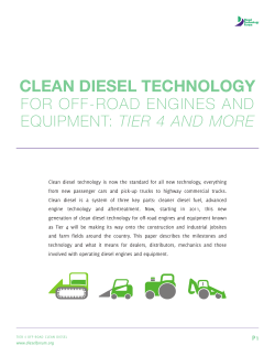 CLEAN DIESEL TECHNOLOGY FOR OFF-ROAD ENGINES AND TIER 4 AND MORE