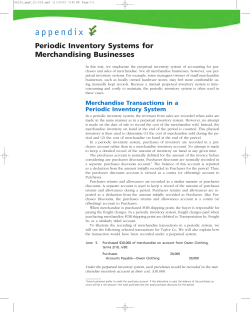 a p p e n d i x  ... Periodic Inventory Systems for Merchandising Businesses