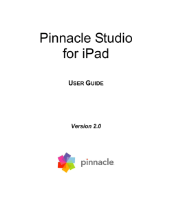 Pinnacle Studio for iPad U G
