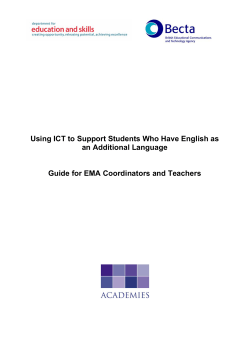 Using ICT to Support Students Who Have English as
