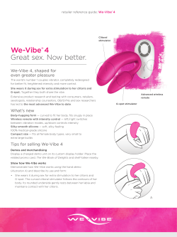 We-Vibe  4 Great sex. Now better. ®