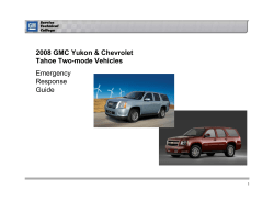 2008 GMC Yukon &amp; Chevrolet Tahoe Two-mode Vehicles Emergency Response