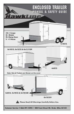 ENCLOSED TRAILER MANUAL &amp; SAFETY GUIDE