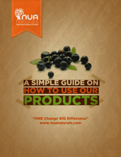 PRODUCTS HOW TO USE OUR A SIMPLE GUIDE ON “ONE Change BIG Difference”
