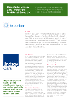 Case study: Lindsay Cars - Part of the Ford Retail Group UK