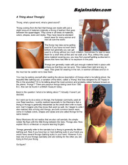 A Thing about Thong(s)