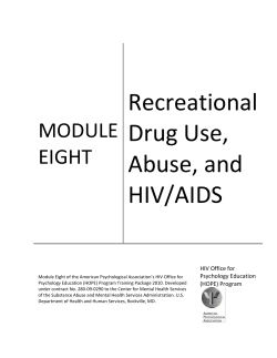 Recreational Drug Use, Abuse, and HIV/AIDS