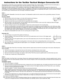 Instructions for the TacStar Tactical Shotgun Conversion Kit