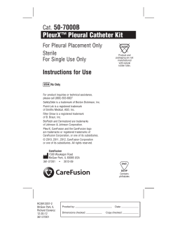 PleurX Pleural Catheter Kit 50-7000B Cat.