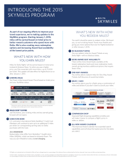 WHAT’S NEW WITH HOW YOU REDEEM MILES?