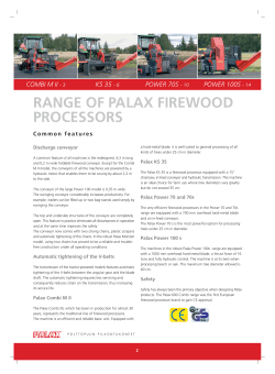 RANGE OF PALAX FIREWOOD PROCESSORS COMBI M II KS 35