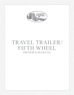 TRAVEL TRAILER/ FIFTH WHEEL OWnER’s MAnuAL