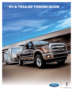 RV &amp; TRAILER TOWING GUIDE 2013