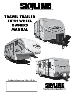 TRAVEL TRAILER FIFTH WHEEL OWNERS MANUAL
