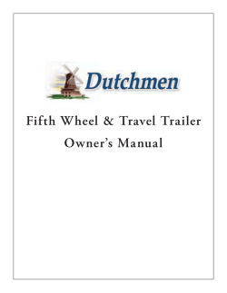 Fifth Wheel &amp; Travel Trailer Owner’s Manual