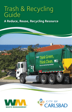 Trash &amp; Recycling Guide A Reduce, Reuse, Recycling Resource