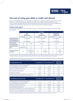 The cost of using your debit or credit card abroad