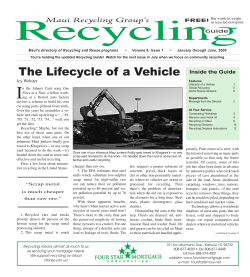 Re cy cling Re cy cling Maui Recycling Group's