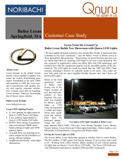 Customer Case Study  Balise Lexus Springfield, MA