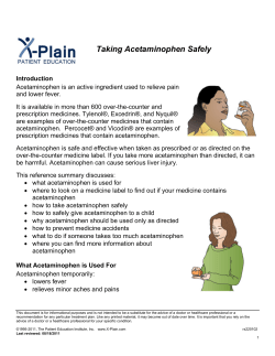 Taking Acetaminophen Safely