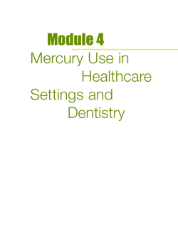 Module 4 Mercury Use in Healthcare Settings and