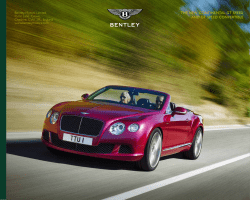 THE NEW CONTINENTAL GT SPEED AND GT SPEED CONVERTIBLE Bentley Motors Limited,