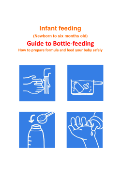 Guide to Bottle-feeding Infant feeding  (Newborn to six months old)