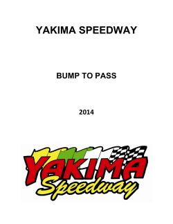 YAKIMA SPEEDWAY  BUMP TO PASS 2014