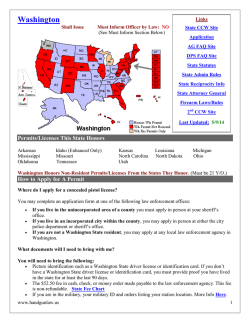 Washington  Permits/Licenses This State Honors