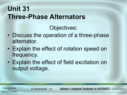 Unit 31 Three-Phase Alternators