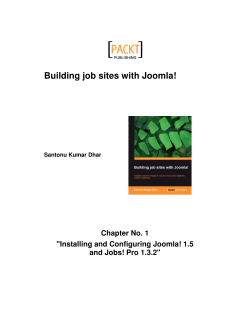 Building job sites with Joomla! Chapter No. 1 and Jobs! Pro 1.3.2&#34;