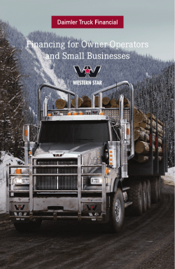 Financing for Owner-Operators and Small Businesses