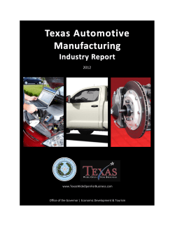 Texas Automotive  Manufacturing Industry Report