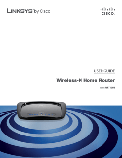 Wireless-N Home Router USER GUIDE WRT120N Model: