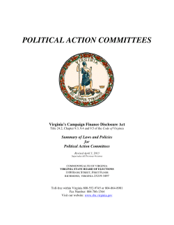 POLITICAL ACTION COMMITTEES
