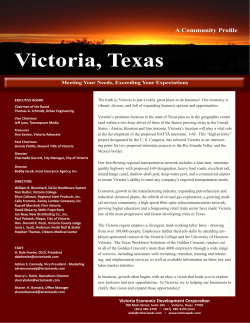 Victoria, Texas A Community Profile Meeting Your Needs, Exceeding Your Expectations