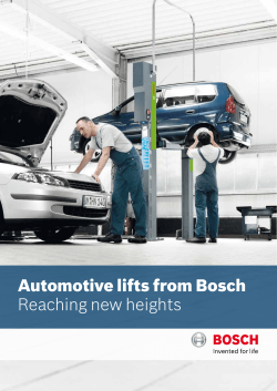 Automotive lifts from Bosch Reaching new heights