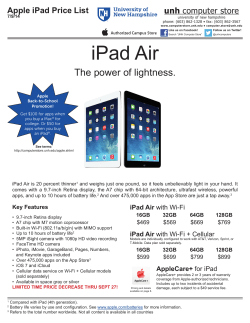 iPad Air The power of lightness. Apple iPad Price List unh