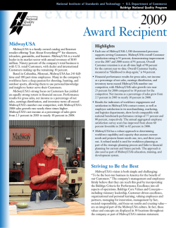 2009 Award Recipient MidwayUSA Highlights