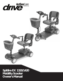 Spitfire EX 1320/1420 Mobility Scooter  Owner's Manual
