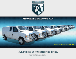 ARMORED FORD E-350 CIT  VAN A9/B6+ Professionally Armored to Level