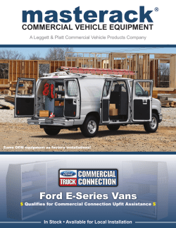 Ford E-Series Vans COMMERCIAL VEHICLE EQUIPMENT