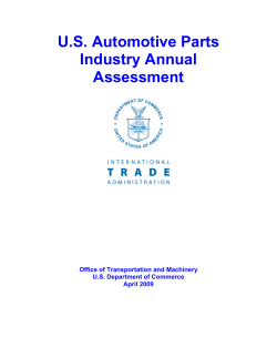 U.S. Automotive Parts Industry Annual Assessment  