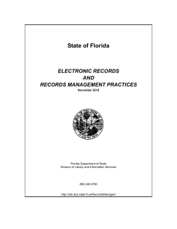 State of Florida ELECTRONIC RECORDS AND