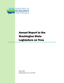 Annual Report to the Washington State Legislature on Tires