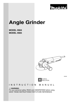 Angle Grinder MODEL 9564 MODEL 9565