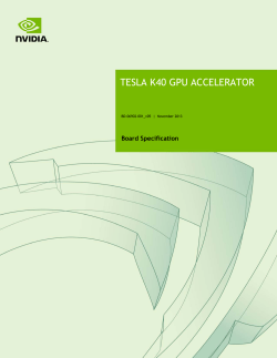 TESLA K40 GPU ACCELERATOR Board Specification