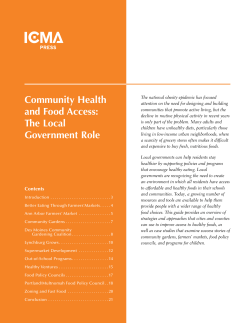 Community Health and Food Access: