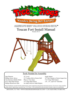 Toucan Fort Install Manual Tools Needed for Assembly